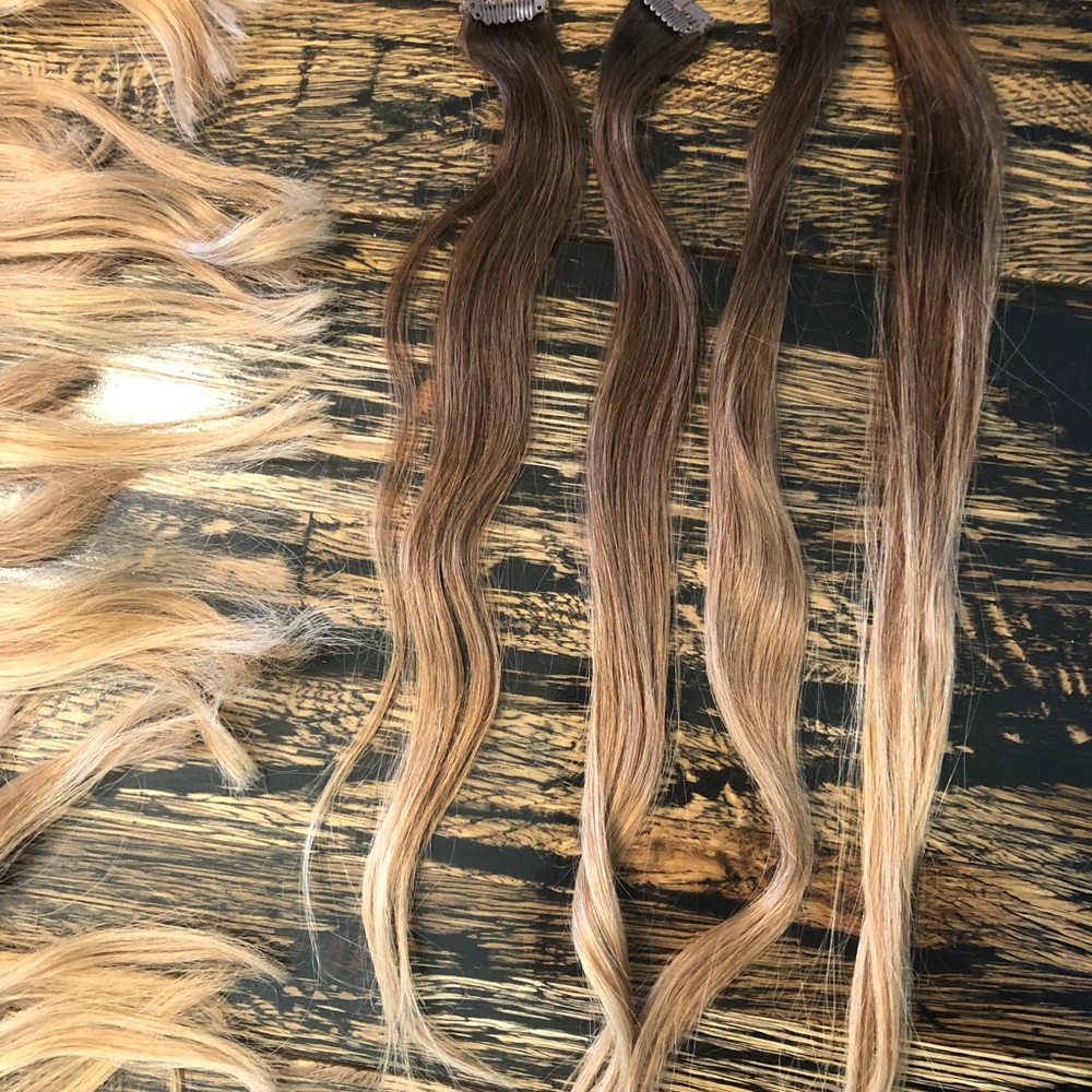 Bellami hair extensions 16in in a ombré